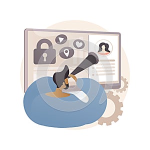 Doxing abstract concept vector illustration.