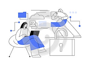 Doxing abstract concept vector illustration.