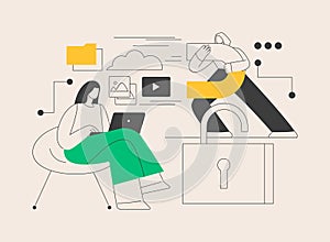 Doxing abstract concept vector illustration.