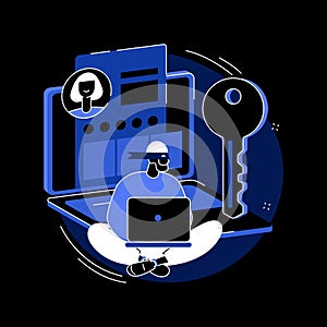 Doxing abstract concept vector illustration.