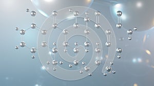 doxycycline molecular structure, 3d model molecule, broad-spectrum antibiotic, structural chemical formula view from a microscope