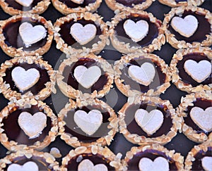 A dozen Beautiful heart shaped cookies