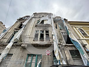 Dozens of buildings in Constanta Romania nowadays have a red dot which means high risk of collapse