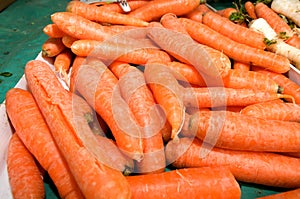 Dozens of carrot randomly piled up