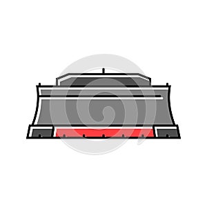 dozer blade construction vehicle color icon vector illustration