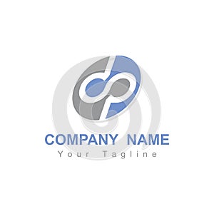 Dp, dsp, dop, pd initials company logo