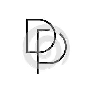 Dp initial letter vector logo