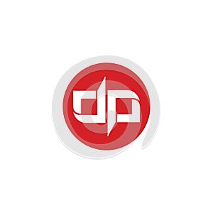 dp letter icon illustration vector design