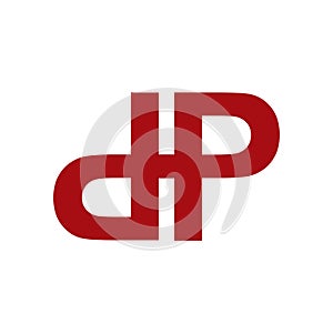 DP letter initial icon logo design vector template