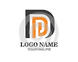 dp letter logo icon illustration vector