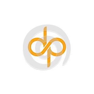 dp letter logo vector icon illustration