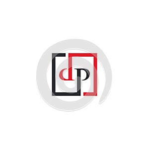DP logo design vector template, pd logo design, dp logo