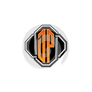 DP Logo Letter Geometric Vintage Style