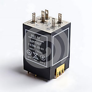 DPDT Relay isolated on a white background