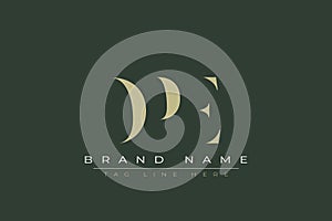 DPE abstract letter logo design