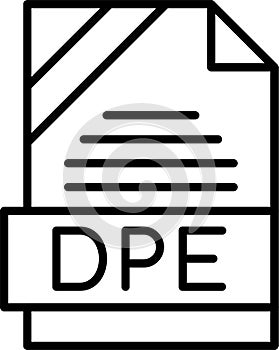 DPE Outline Vector Icon