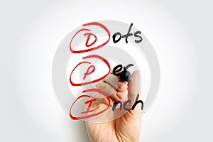 DPI - Dots Per Inch acronym with marker, technology concept background photo