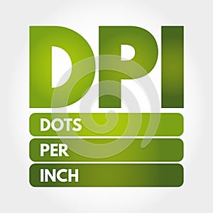 DPI - Dots Per Inch acronym, technology concept background photo
