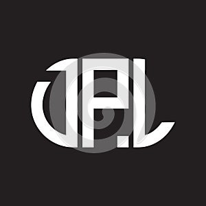 DPL letter logo design on black background. DPL creative initials letter logo concept. DPL letter design