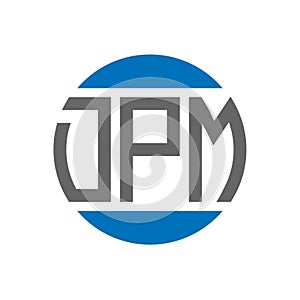 DPM letter logo design on white background. DPM creative initials circle logo concept