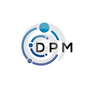 DPM letter logo design on white background. DPM creative initials letter logo concept. DPM letter design