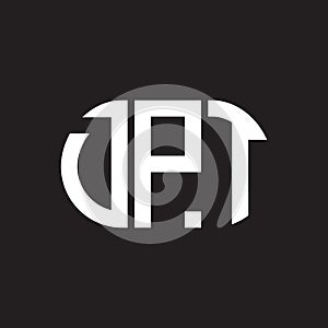 DPT letter logo design on black background. DPT creative initials letter logo concept. DPT letter design