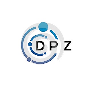 DPZ letter logo design on white background. DPZ creative initials letter logo concept. DPZ letter design