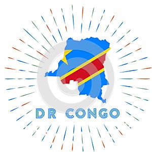 DR Congo sunburst badge. photo
