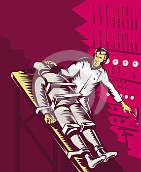 Dr Frankenstein and his monster