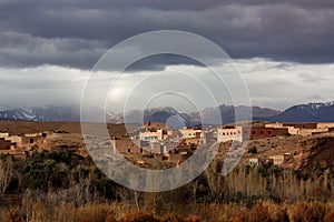 Draa valley with the Atlas in the background