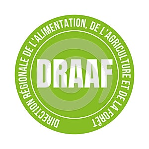 DRAAF regional directorate of food, agriculture and forestry symbol icon in French language