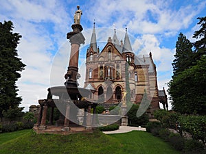 Drachenburg Castle is a castle on a rock Drachenfels castle from a fairy tale and is a very popular tourist destination.Germany