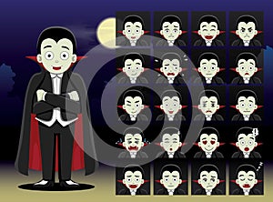 Dracula Cartoon Emotion faces