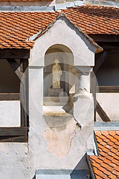 Dracula castle close-up details in Bran, Romania