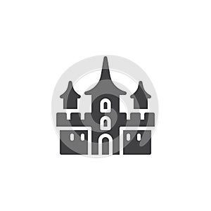 Dracula Castle vector icon