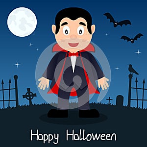 Dracula Happy Halloween Card