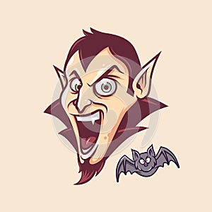 Dracula Head Vector