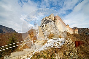 Dracula's fortress at Poienari,