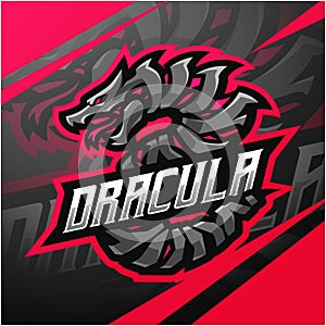 Dracula snake esport mascot logo deign