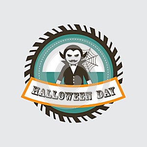 Dracula symbol cartoon for halloween day