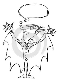 Dracula vampire monster rough sketch