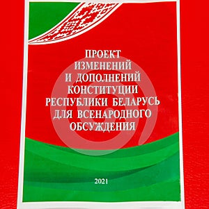 Draft amendments and additions to the Constitution of Belarus.