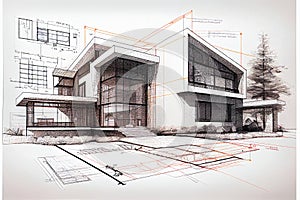 Draft of architectural design