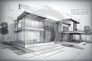 Draft of architectural design