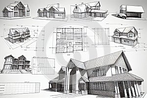 Draft of architectural design