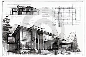 Draft of architectural design