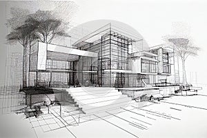 Draft of architectural design