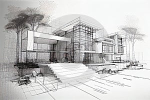 Draft of architectural design