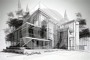Draft of architectural design