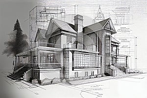 Draft of architectural design